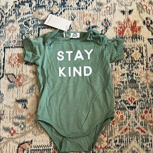 Green 'Stay Kind' Kids One Piece